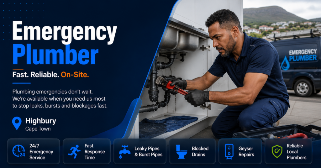 Emergency plumber providing urgent plumbing repairs in Highbury